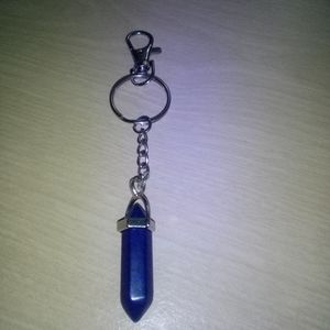 Navy Blue Healing Crystal Keychain